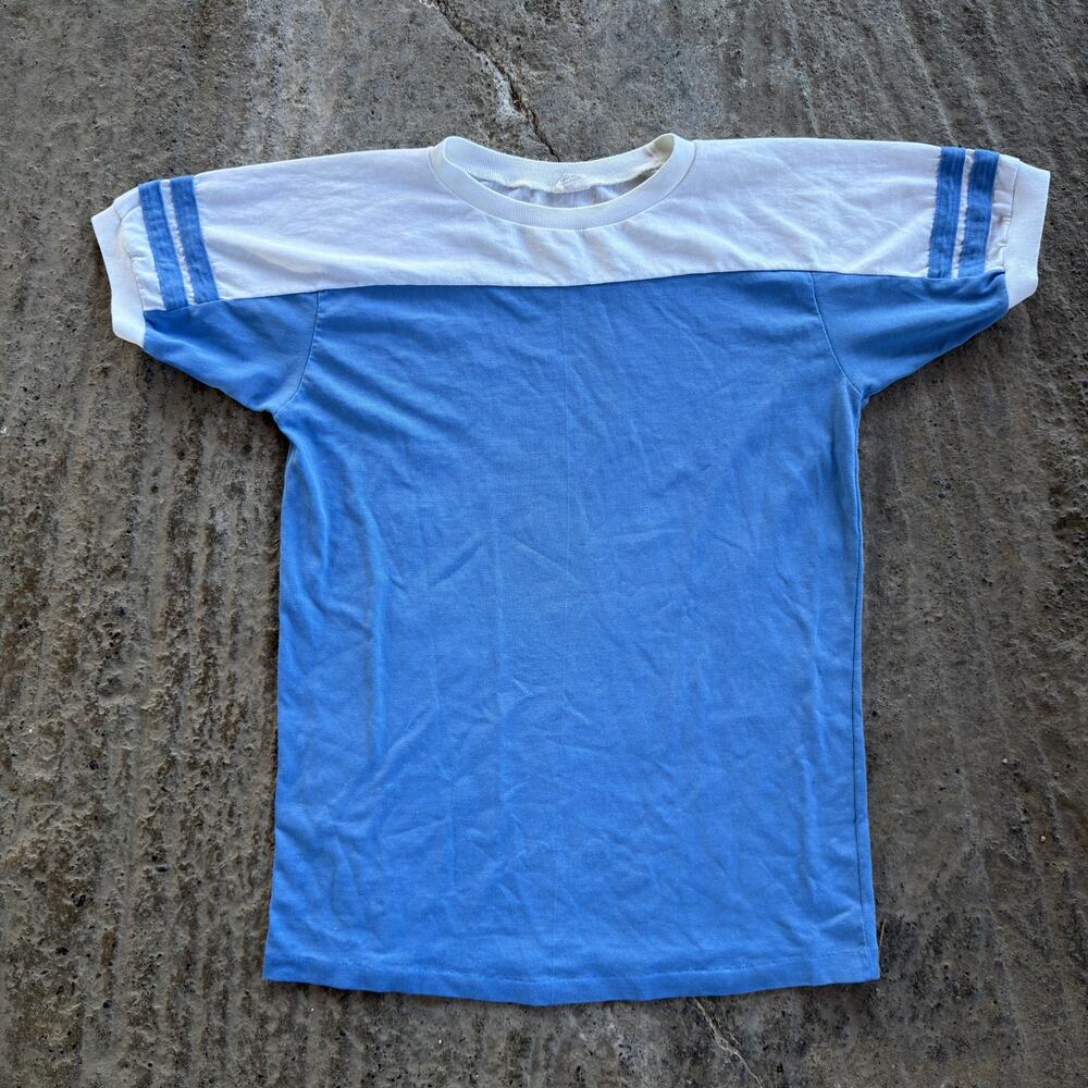 Vintage Bontom Jersey Shirt Football Men's Small 80s Retro Blue Americana Hippie